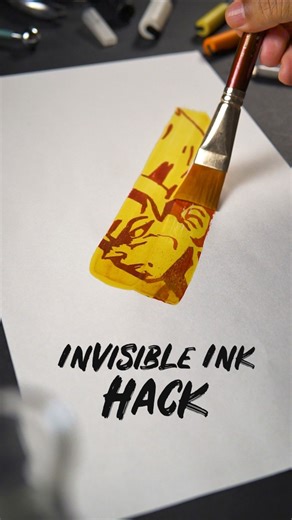 Rob on Instagram: "Have you tried this Invisible Ink Hack? ✨ . I used to this a lot as a kid but the ingredients were slightly different. But then I saw this new technique and thought I should give it a try, so here it is! 😀 . It is pretty simple and fun to do and almost magical. This was literally my first trial. Next time I might make some changes for a better outcome. *Note : The Baking Soda solution blots a little so make the strokes thinner. Also you have to do it quickly as the alcohol in