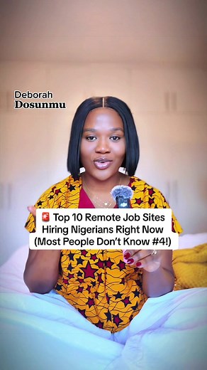 🚨 Top 10 Remote Job Sites Hiring Nigerians Right Now (Most People Don’t Know 4!) Stop scrolling if you’re job hunting in Nigeria 🇳🇬 These are the Top 10 remote job sites actively hiring Nigerians right now. If you’re still applying on only one platform, you’re leaving opportunities on the table. Save this video, follow for daily remote job updates, and comment “REMOTE” if you want more job leads delivered to you. #RemoteJobsNigeria #WorkFromHomeNigeria #remoteworkafrica #JobSearchNigeria #wor