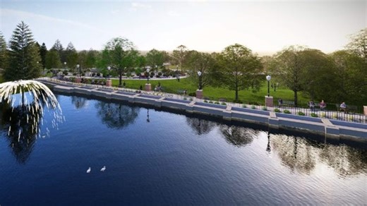 Manzanita Lake at UNR getting facelift, and new swans, in $7M project