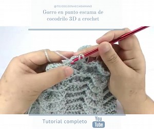 136K views · 1.8K reactions | Sé que muchas tienen ganas de aprender a tejer #gorros a #crochet o #ganchillo por lo que les comparto este sencillo tutorial paso a paso CLIK EN EL ENLACE AZUL https://www.youtube.com/watch?v=vPkT1FpGDMs&t=164s | Tejido 100% hecho a mano | Facebook