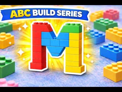 Letter M Song – Building the Letter M with Colorful Blocks Learn Alphabet