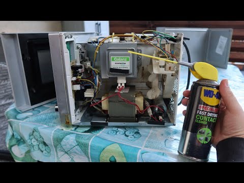 How to fix Microwave SilverCrest SMW 800 C3, WD40 Contact Cleaner, Repair Guide