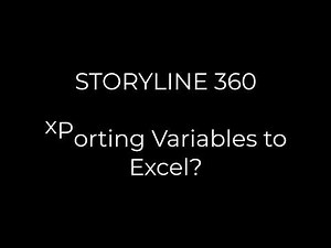 Articulate Storyline Exporting Variables