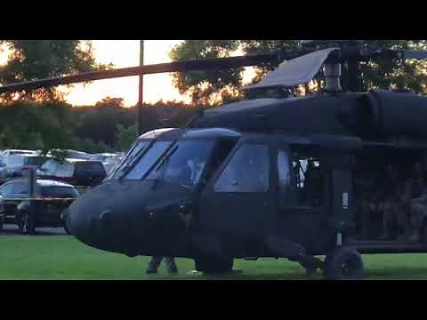 Uh-60 Blackhawk startup and takeoff at first energy park 2018 military appreciation night