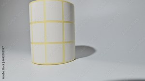 Thermal barcode roll. Barcode label roll for direct thermal or thermal transfer printing. Blank price label roll. One label rulo.