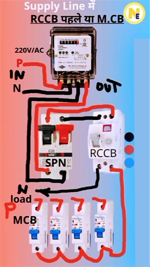 Rccb And Mcb correct Wiring connection in house |Rccb कि Wiring Diagram | #electrical #Rccb