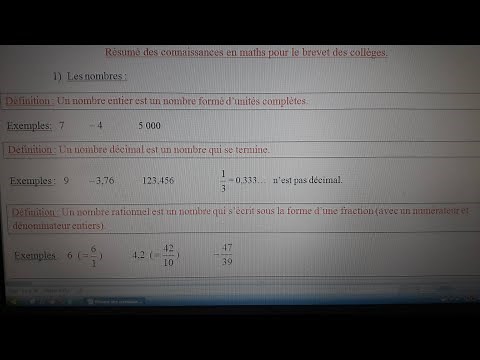 Révisions rapides pour le brevet de maths en troisième