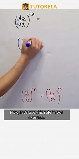 Mastering Negative Exponents: Solve (10/13)^-2 #Math #ExponentsRules #PowersOfAFraction