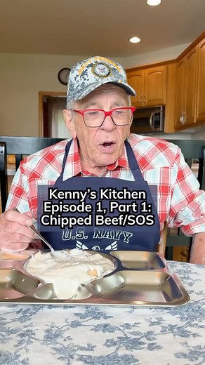 61K views · 1.3K reactions | Kenny’s Kitchen Premiere!  Episode 1, Part 1: Cookin’ chipped beef! No patience for it in parts? Full video on YouTube! (It’s too long to post here, hence the segments) There are stories, memories, and of course lots of laughter! #kennyskitchen #patriotickenny #kennycooks | Patriotic Kenny | Facebook