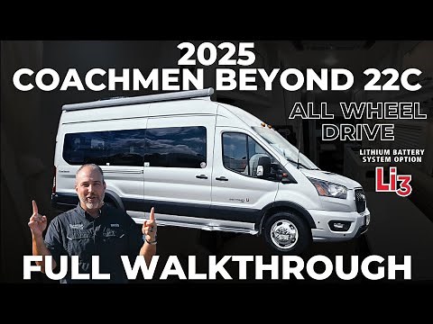 2025 Coachmen Beyond 22C Class B RV Tour – Ultimate Off-Grid Lithium Power Van & Ford Transit AWD