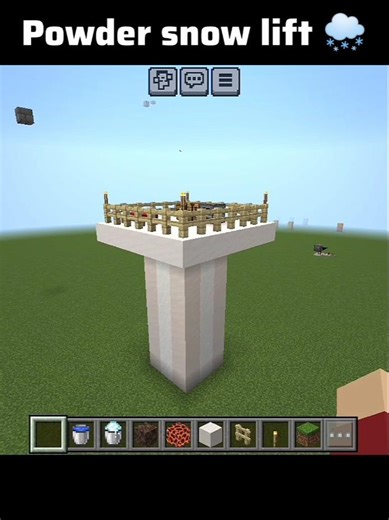 Minecraft powder snow lift 🌨️☃️❄️ #minecraft #shorts #bigguy