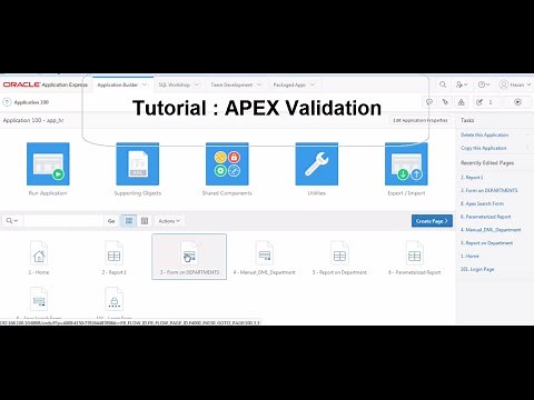 Tutorial : APEX validation
