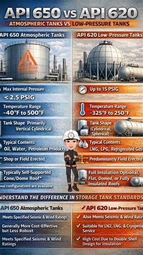 API 650 vs API 620 Tanks: Choosing the Right Storage Solution #reels #trending #automobile #make