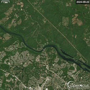 This is centered across the Augusta area, with the difference being ~1 week. The second image shows numerous trees down in southern McCormick and Edgefield counties north of Augusta. Parts of the forest here saw at least 75% of the trees blown down. | US National Weather Service Columbia South Carolina