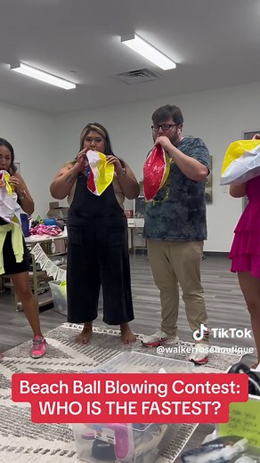 We needed beach balls as props for a shoot and decided to make a contest out of it! Who were you expecting to win!? #worklife #beachvibes #beachlife #photoshootprep #workfun #womensboutique #contest #workcontest #ftworthtx