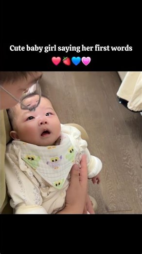 Cute baby girl saying her first words. #baby
