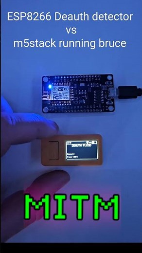 M5STACK running bruce fw vs deauth detector #ethicalhacking101 #cybersecurity