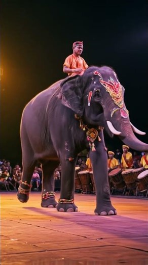 Unbelievable Elephant Dance! 🐘🔥 Crowd Goes Wild at Cultural Show 02