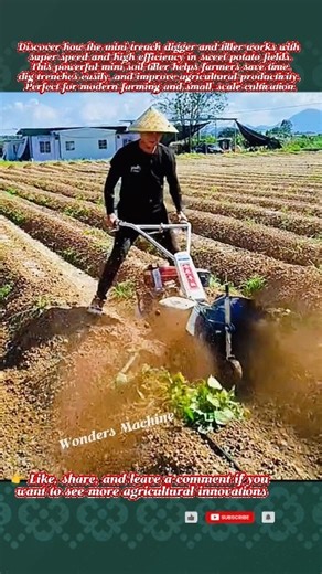 Mini Trench Digger & Tiller – Super Fast ⚡#farming #digger #tiller #farming #shorts