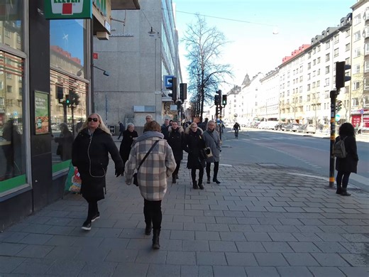 瑞典，斯德哥尔摩 citywalk- Södermalm - 感觉春天来了！4k