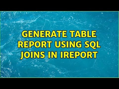 Generate table report using sql joins in iReport