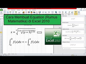 How to Create an Equation (Mathematical Formula) in Microsoft Excel 2010