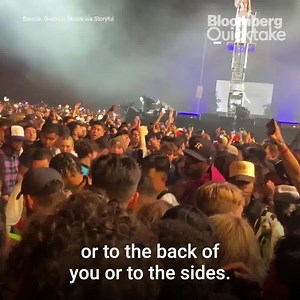 3.1M views · 31K reactions | "It's like you're fighting through an ocean." Concertgoers describe being crushed in the deadly surge at a Travis Scott concert that killed 8 people on Friday. | Bloomberg Originals | Facebook