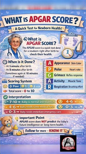 What is APGAR score? | Newborn care | Newborn assessment | Newborn facts |
