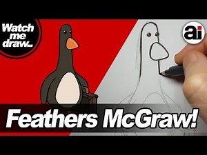 Watch Me Draw - Feathers McGraw from Wallace & Gromit!
