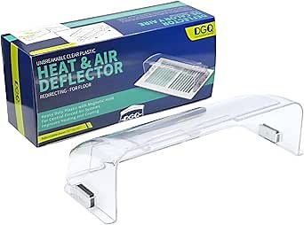 DGQ Unbreakable Air Deflector 8" to 12" Adjustable Heat and Air Vent Deflector Magnetic for Floor Registers, Also Work for Vents, Sidewall, and Ceiling Registers