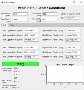 Use this MATLAB app to calculate the roll-center height of a vehicle http://spr.ly/6183Kj64H | MATLAB