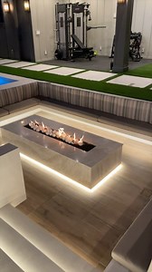 Fire features by the pool? A perfect way to warm up after a swim! 🔥🌊 Comment “book” to connect with our team for a free consultation today! 📩 #sunkenseating #sunkenfirepit #firepit #swimupbar #luxuryhomes #backyardmakeover | Foxterra Design