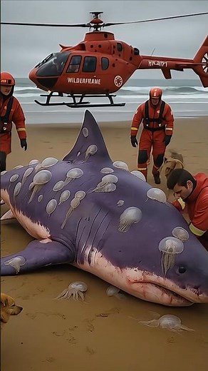 Shocking Rescue: Stranded Great White Shark Covered in Venomous Jellyfish | WilderFrame Wildlife
