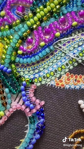 Bead Embroidery Tutorial with Backstitch | Learn on TikTok