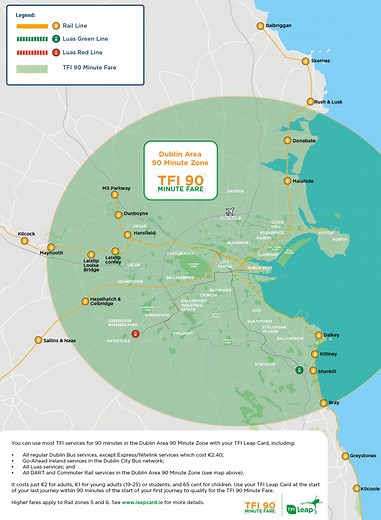 TFI 90 Minute Fare - Leap Card
