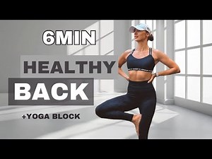 6 Minute Back Mobility Routine for Better Flexibility & Posture + Yoga block