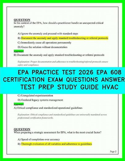 EPA 608 Certification Practice Test 2026 - Real Exam Questions and Answers HVAC Study Guide