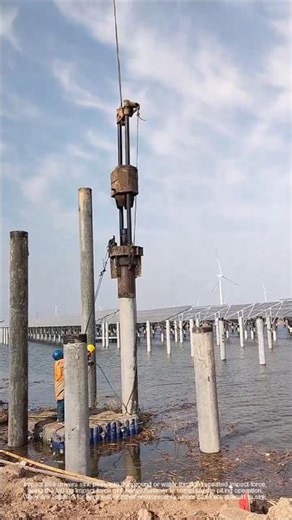 Lake photovoltaic piling - good tools and machinery improve work efficiency