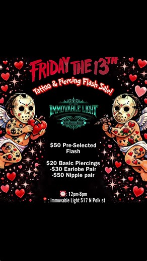 Bloody Valentine Flash Event at Immovable Light Studio