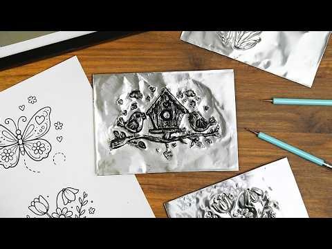 Spring Metal Embossing Art – Easy Embossed Aluminum Designs
