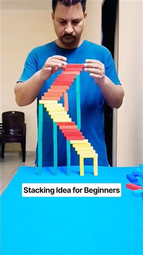 Try this Unique Jenga Stacking Challenge 💡 #shorts #jengablocks #stackingchallenge