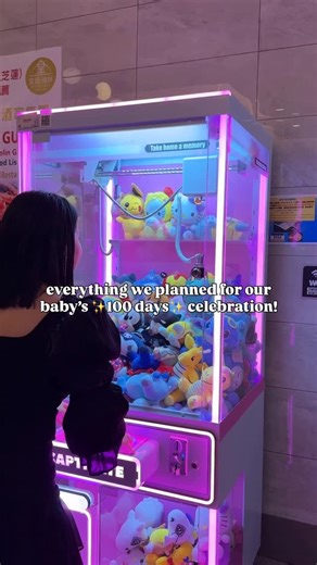 Deanna Woo on Instagram: "Fun and unique things we had at our baby’s 100 days celebration!! 🎉 ✨ Claw machine rental from @captivate.vancouver.events - each rental comes with 65 plushies! Use my code DWOO for $100 off any claw machine rental, or $150 off our platinum package ✨ Customized sticker vending machine from @vanstickie.creates - we customized four stickers and everyone loved it! Use my code DWOO to get 10% off any sticker vending machine rental or custom art commission package! ✨ Balloo