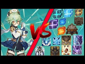 Main DPS Sucrose Against All World Bosses In The Game - Genshin Impact