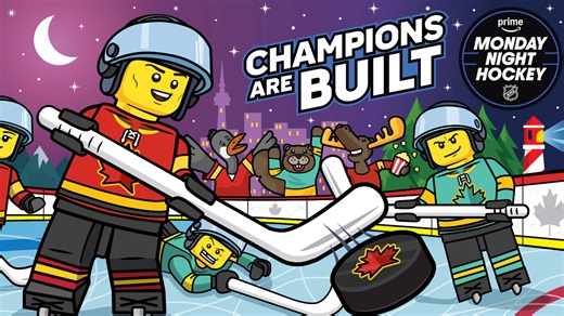 Prime Video reveals big interactive Lego NHL installation at Toronto's Union Station