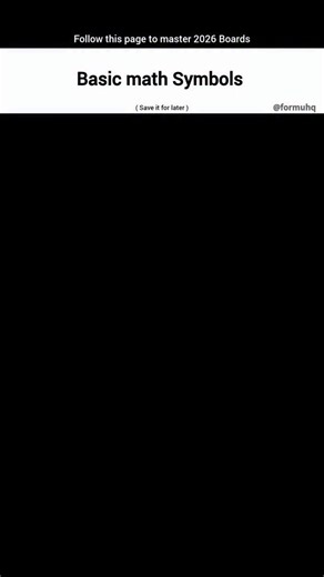 FormuHQ | CheatSheets on Instagram: "Master these basic math symbols and solve any problem with confidence ➕➖✖️➗ Small basics → Big results 📈 Follow @formuhq for more value-packed study posts or save & share this! . . #MathBasics #StudyTips #LearningMadeEasy #StudentLife #ValueContent #KeepLearning #ExamPrep #MathSymbols #DailyLearning #formuhq"