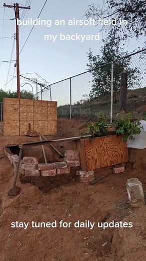 building an airsoft field in my backyard for me and my friends I'm doing this all my self. stay tuned for daily updates. #airsoft #follow #like #viral #trend #fyp #airsofter #airsoftgame #part2 #series #updates #cool #fun #interesting #smart #moneysaving #fort #backyard