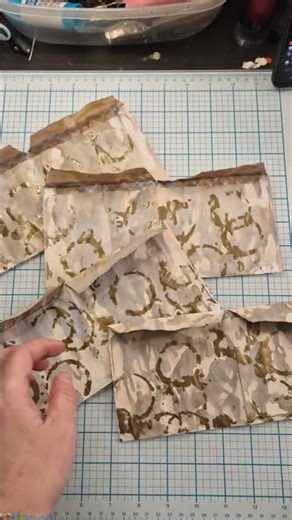 days 9. altered envelopes and coffee mug stains. #dephemerember