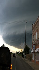 What's your move?! Charge ahead or turn and run? 🤯🌪️🛻 Intense tornado-warned storm that looked straight out of a sci-fi movie near Shelton, Nebraska this past season. #StormChasing #Twisters #Tornado | Ricky Forbes