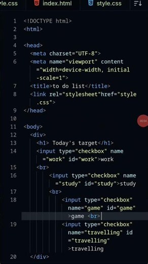 I Made a To-Do List Using HTML & CSS 💻 #coding #html #css #programming