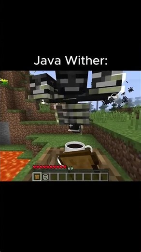 Minecraft bedrock vs Java withers #minecraft #minecraftshorts #minecraftmemes #shorts #funny #fyp